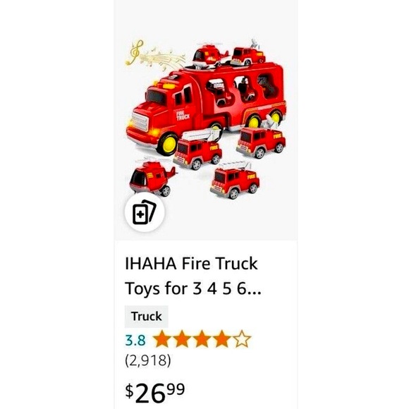 NEW 5 in 1 Toy Rescue Team Pull Back Fire Truck Lights + Music Helicopter Age 3+ - Picture 8 of 9